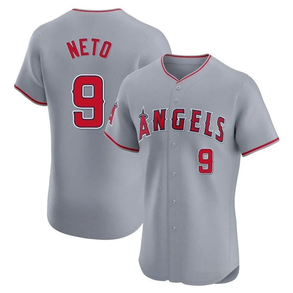 Los Angeles Angels #9 Zach Neto Player Gray HeidiMiller Home Limited Elite Stitched Jerseys