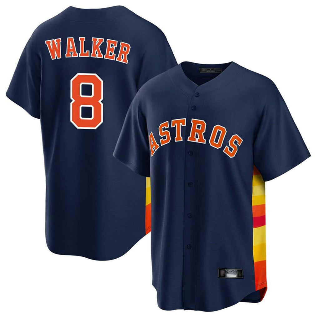 Houston Astros #8 Christian Walker Player Navy HeidiMiller Home Game Stitched Jerseys