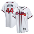 Atlanta Braves #44 Hank Aaron Player White HeidiMiller Home Game Stitched Jerseys