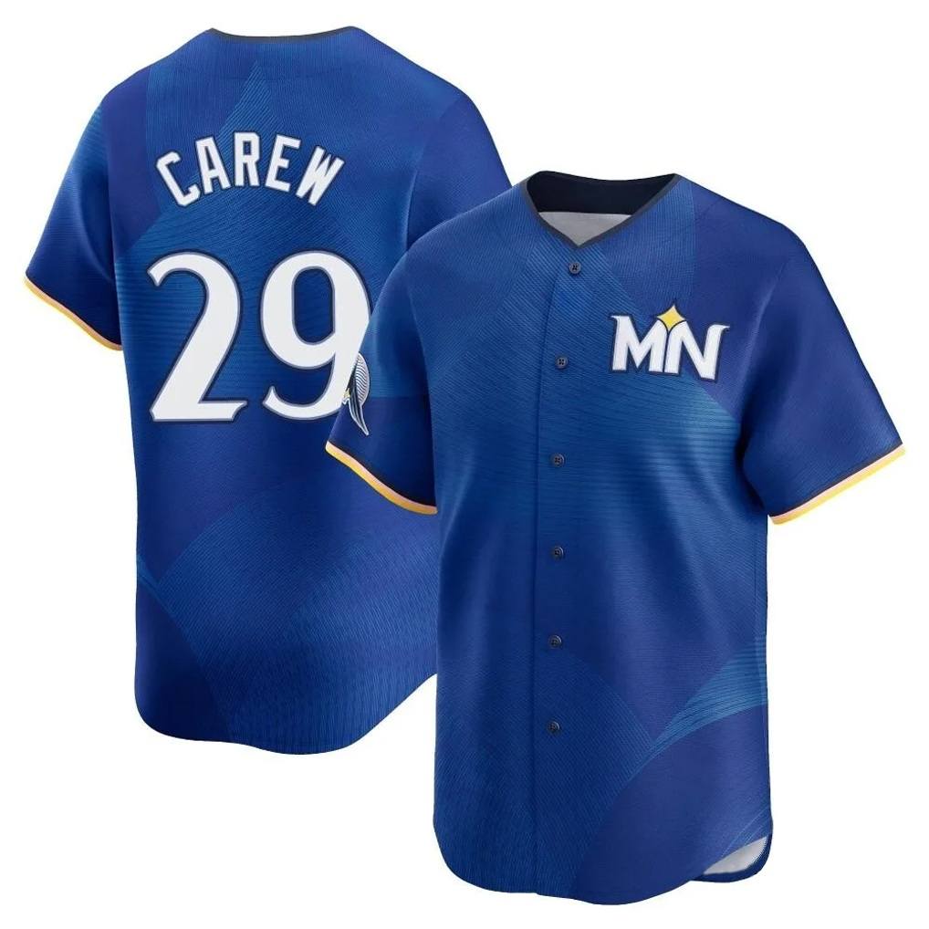 Minnesota Twins #29 Rod Carew Player Royal HeidiMiller City Connect Limited Home Stitched Jerseys