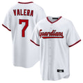 Cleveland Guardians #7 George Valera Player White HeidiMiller Game Home Stitched Jerseys