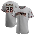 Arizona Diamondbacks #28 Nolan Arenado Player Gray HeidiMiller Road Limited Elite Home Game Stitched Jerseys