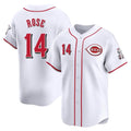 Cincinnati Reds #14 Pete Rose Player White HeidiMiller Home Limited Stitched Jerseys