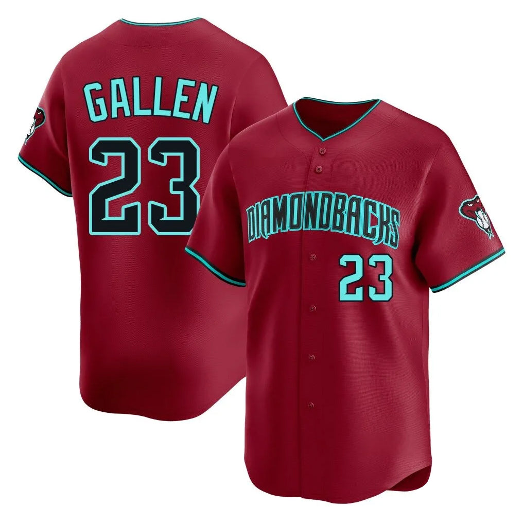 Arizona Diamondbacks #23 Zac Gallen Player Red HeidiMiller Limited Home Game Stitched Jerseys