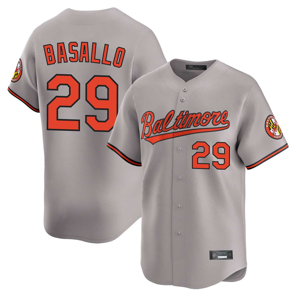 Baltimore Orioles #29 Samuel Basallo Player Gray HeidiMiller Limited Home Game Stitched Jerseys