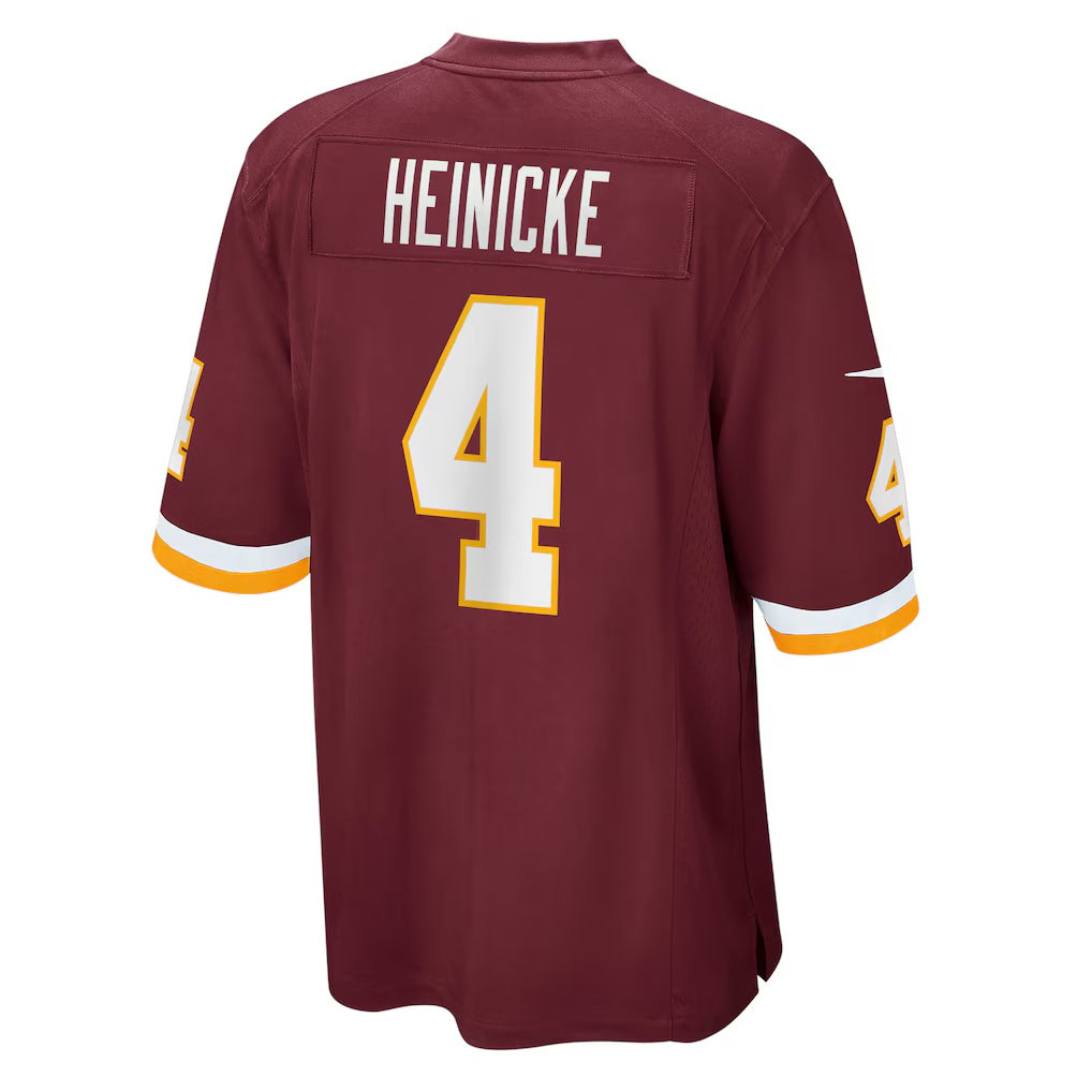 W.Football Team #4 Taylor Heinicke Burgundy HeidiMiller Team Game Jersey