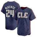 Cleveland Guardians #24 Triston McKenzie Player Navy HeidiMiller City Connect Limited Home Stitched Jerseys