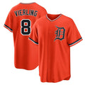 Detroit Tigers #8 Matt Vierling Player Orange HeidiMiller Home Game Stitched Jerseys