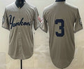 New York Yankees #3 Babe Ruth Grey HeidiMiller Without Name Limited Jersey