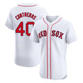 Boston Red Sox #40 Willson Contreras Player White HeidiMiller Limited Elite Home Game Stitched Jerseys1
