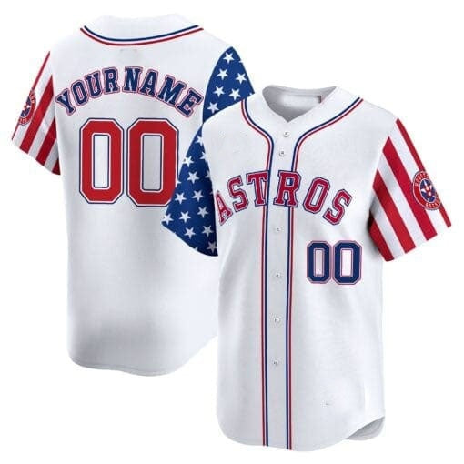 Custom Houston Astros 2024 Independence White HeidiMiller Day Vapor Premier Limited Jersey ¨C All Stitched