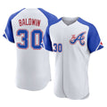 Atlanta Braves #30 Drake Baldwin Player White HeidiMiller City Connect Limited Elite Home Game Stitched Jerseys