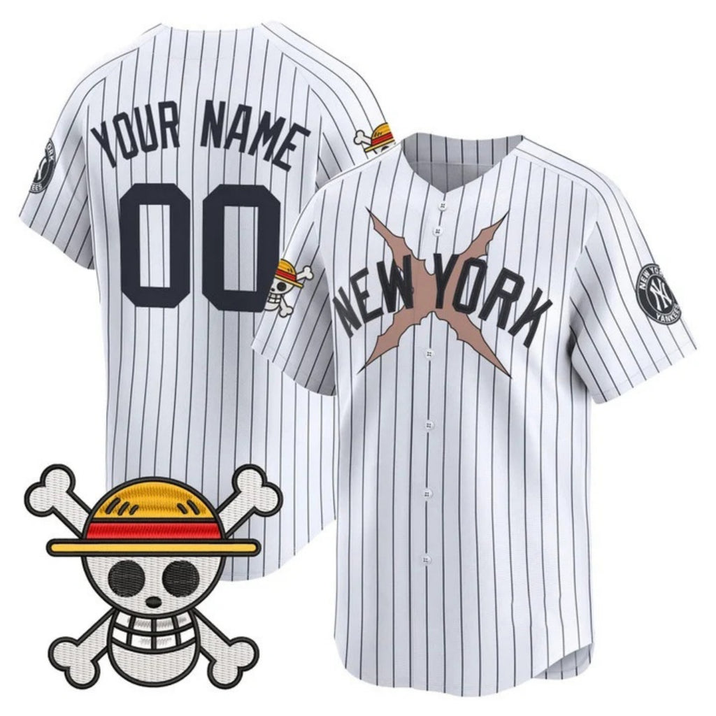 Custom New York Yankees x One Piece White HeidiMiller Vapor Premier Limited Jersey - Stitched