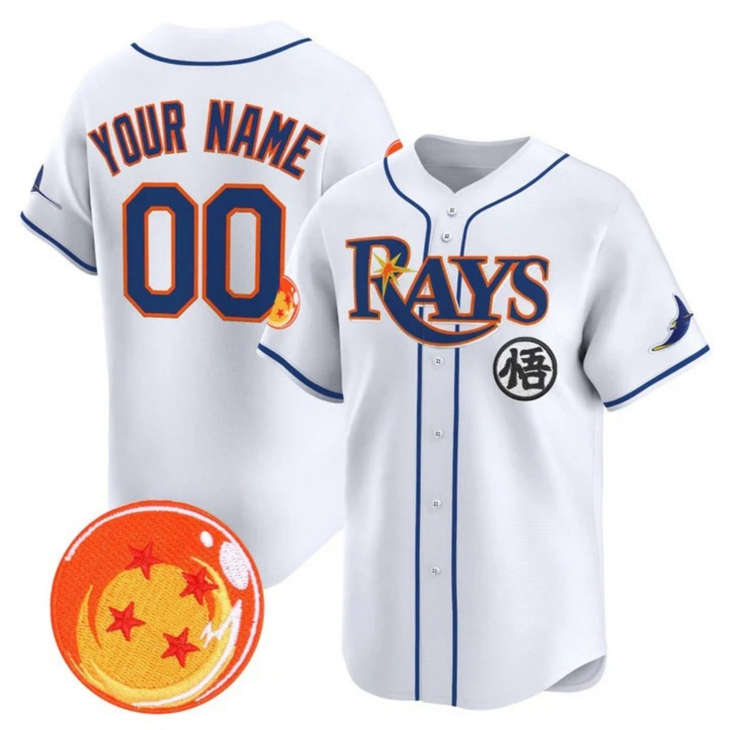 Custom Tampa Bay Rays x Dragon Ball White HeidiMiller Vapor Premier Limited Jersey - All Stitched