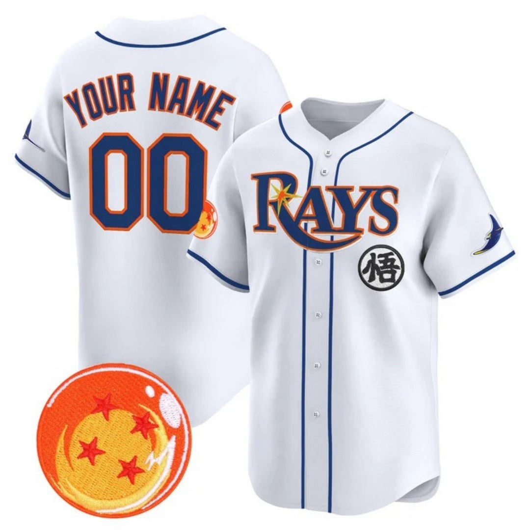 Custom Tampa Bay Rays x Dragon Ball White HeidiMiller Vapor Premier Limited Jersey - All Stitched