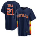 Houston Astros #21 Yainer Diaz Player Navy HeidiMiller Home Game Stitched Jerseys