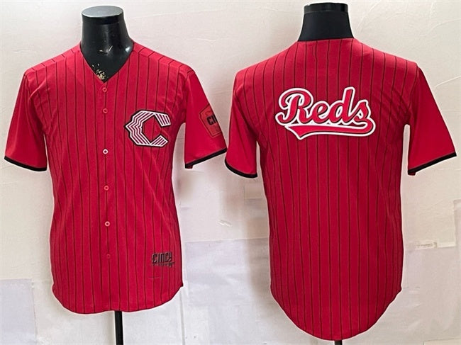 Cincinnati Reds Team Big Logo Red HeidiMiller 2026 City Connect Stadium Stitched Jersey