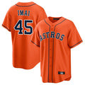 Houston Astros #45 Tatsuya Imai Player Orange HeidiMiller Home Game Stitched Jerseys