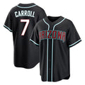 Arizona Diamondbacks #7 Corbin Carroll Player Black HeidiMiller Fashion Out Home Game Stitched Jerseys
