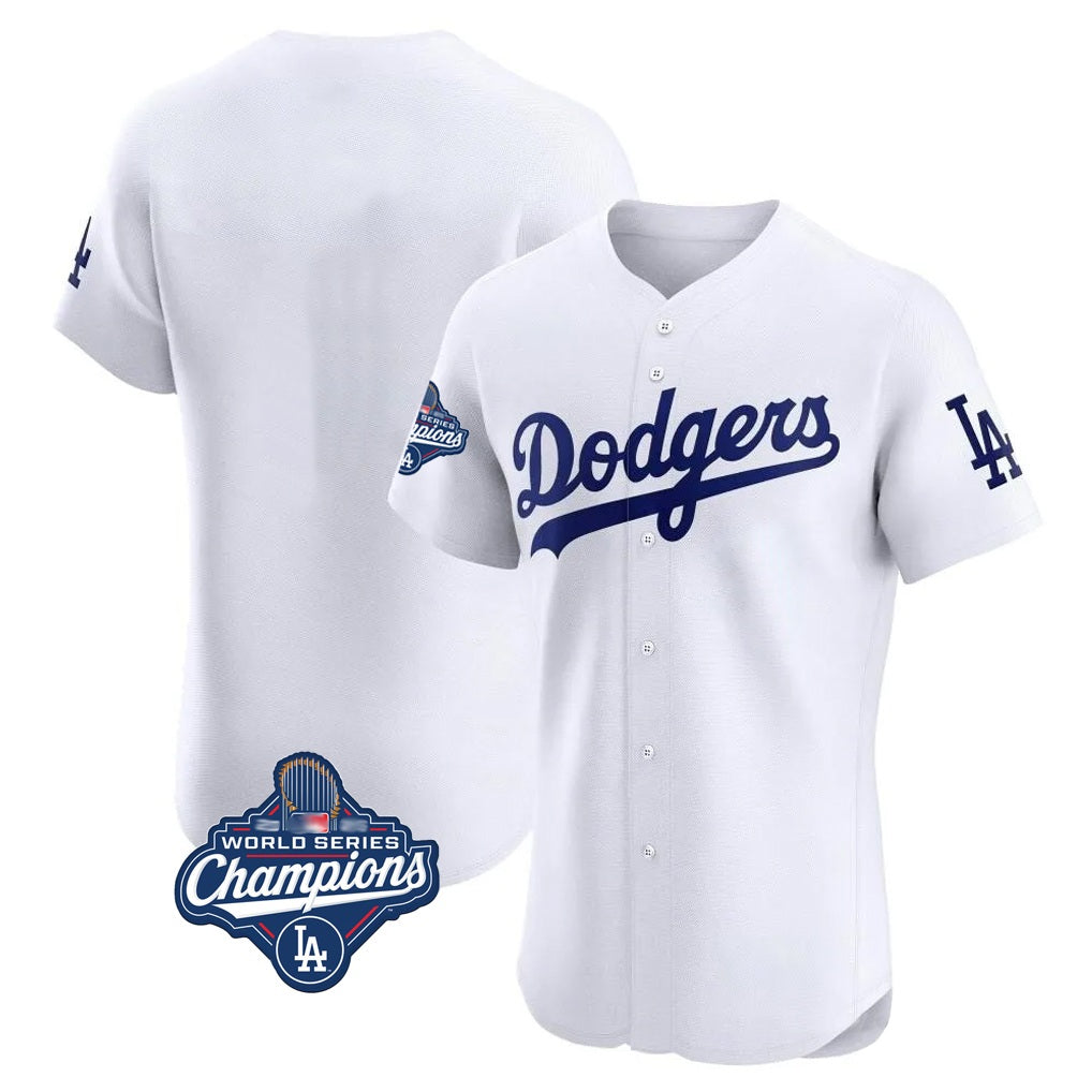 Los Angeles Dodgers Blank Player White HeidiMiller Limited Elite Home World Series Meet Stitched Jerseys
