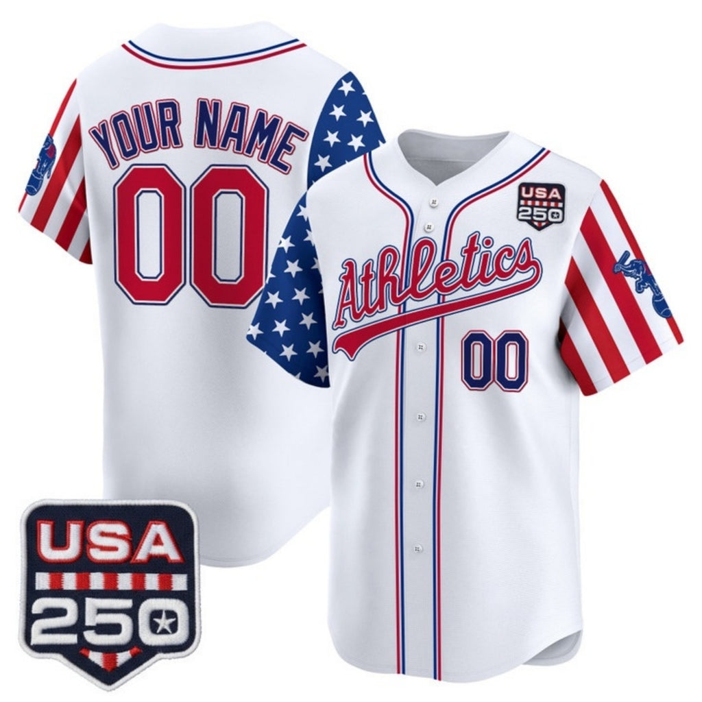 Custom Oakland Athletics America 250 Edition Vapor Premier Limited White HeidiMiller Stitched Jerseys