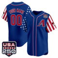 Custom Arizona Diamondbacks America 250 Edition Vapor Premier Limited Royal HeidiMiller Stitched Jerseys
