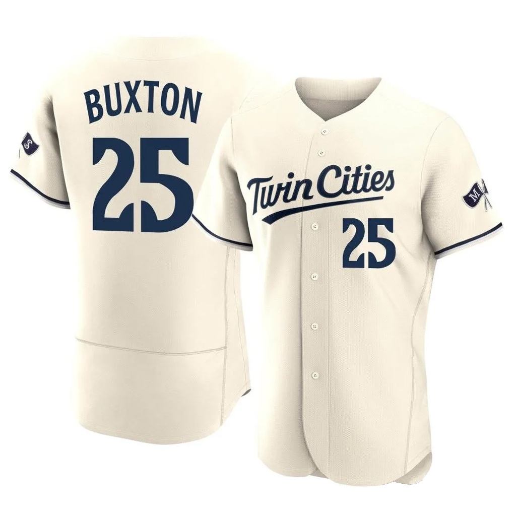 Minnesota Twins #25 Byron Buxton Player Cream HeidiMiller Home Limited Elite Stitched Jerseys