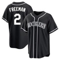 Colorado Rockies #2 Tyler Freeman Player Black HeidiMiller Fashion Out Home Game Stitched Jerseys