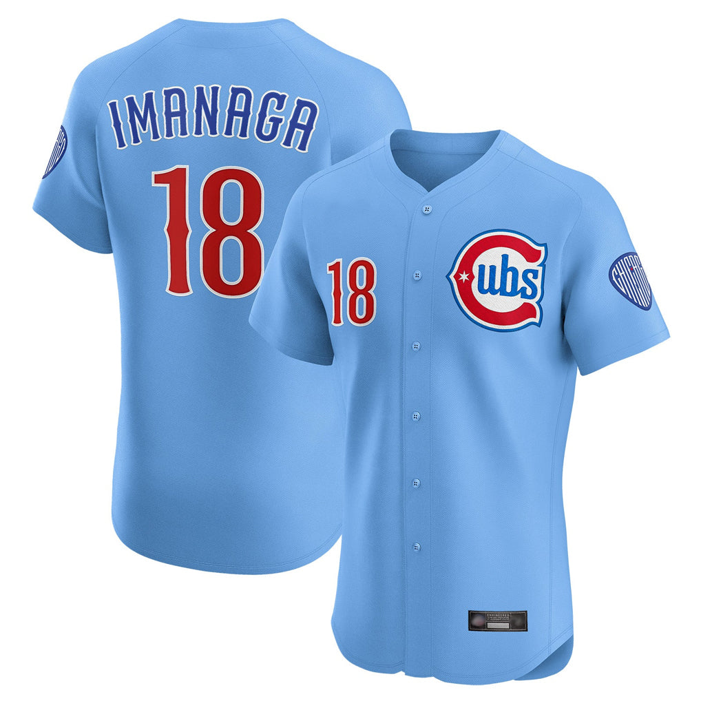 Chicago Cubs #18 Shota Imanaga Player Light Blue HeidiMiller Limited Elite Home Stitched Jerseys