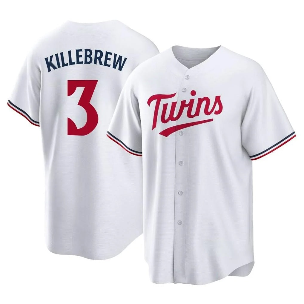Minnesota Twins #3 Harmon Killebrew Player White HeidiMiller Home Game Stitched Jerseys