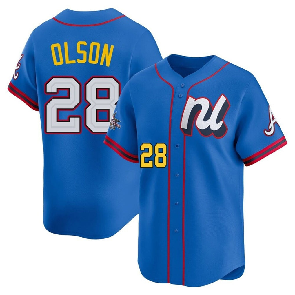 Atlanta Braves #28 Matt Olson Player Royal HeidiMiller National League All-Star Edition Game Stitched Jerseys