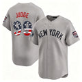 New York Yankees #99 Aaron Judge Gray HeidiMiller USA 250 Fourth of July Limited Stitched Jersey