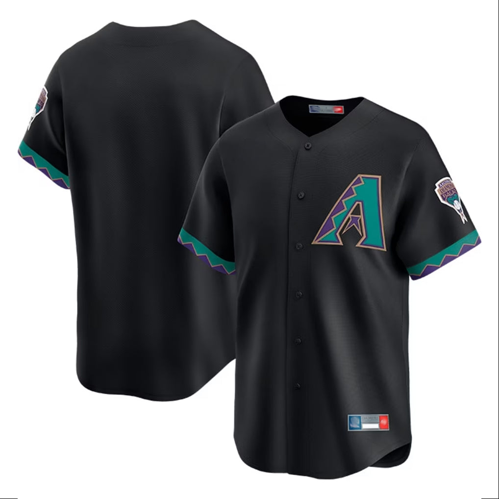 Arizona Diamondbacks Black HeidiMiller Throwback Cooperstown Limited Home Blank Player Stitched Jerseys