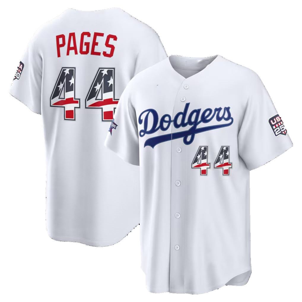 Los Angeles Dodgers #44 Andy Pages 2026 All-Star Edition Stars & Stripes White HeidiMiller Stadium Jersey
