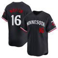Minnesota Twins #16 Austin Martin Player Navy HeidiMiller Home Limited Stitched Jerseys