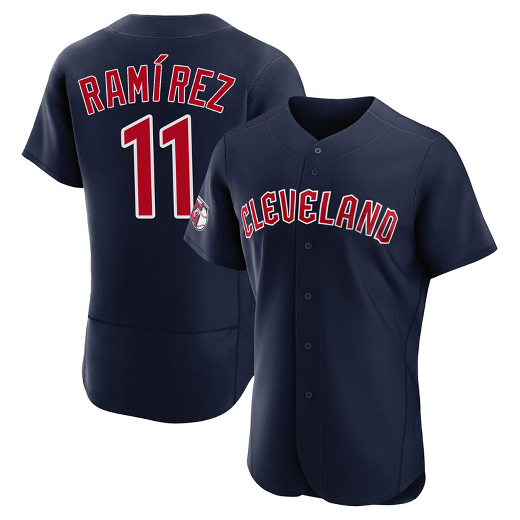 Cleveland Guardians #11 Jose Ramirez Player Navy HeidiMiller Limited Elite Home Stitched Jerseys