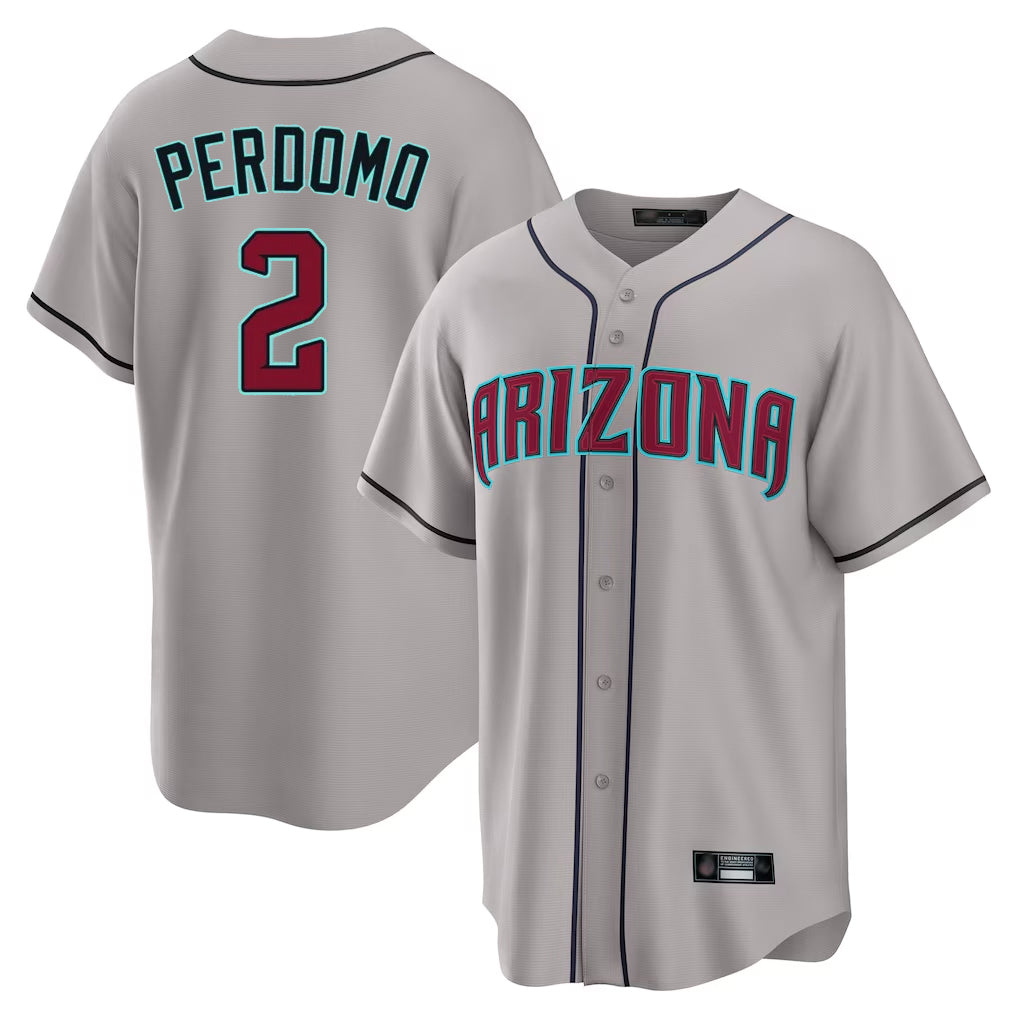 Arizona Diamondbacks #2 Geraldo Perdomo Player Gray HeidiMiller Road Home Game Stitched Jerseys